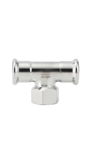 Famale Stainless Steel M Profile Press Pipe Fitting Tee