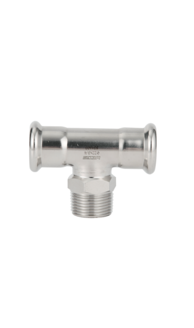 Male Stainless Steel M Profile Press Pipe Fitting Tee