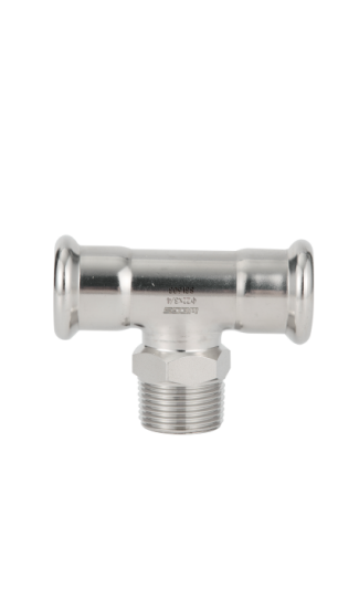 Male Stainless Steel M Profile Press Pipe Fitting Tee