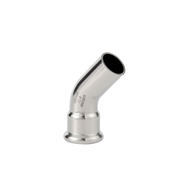 45 degree elbow with one plain end stainless steel m profile press fittings 2