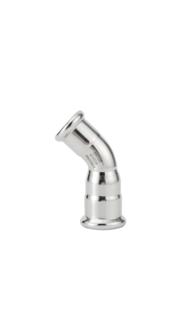 45 Degree Reducing Elbow Stainless Steel M Profile Press Fittings