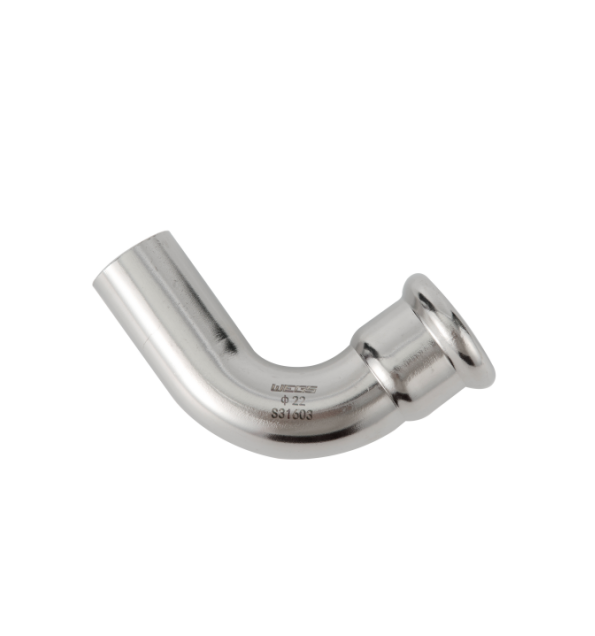 90 Degree Elbow with One Plain End Stainless Steel M Profile Press Fittings