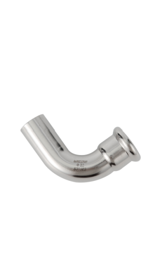 90 Degree Elbow with One Plain End Stainless Steel M Profile Press Fittings