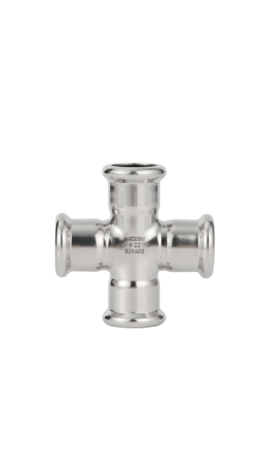 Equal Cross Stainless Steel M Profile Press Fittings