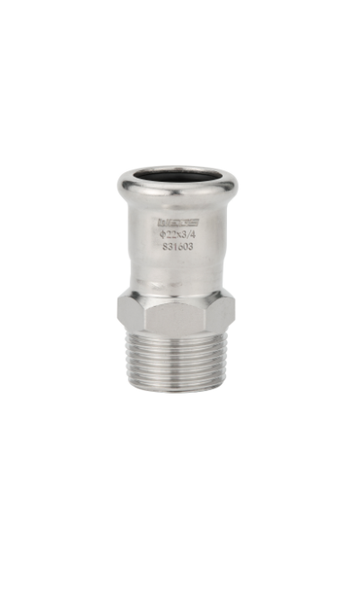 Male Adapter Stainless Steel M Profile Press Fittings