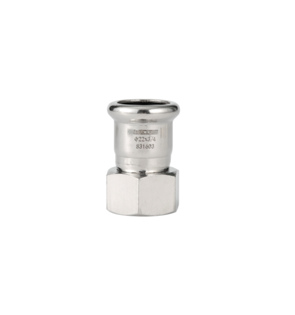 moving female adapter stainless steel m profile press fittings 1