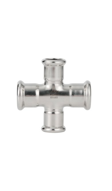 Reducing Cross Stainless Steel M Profile Press Fittings