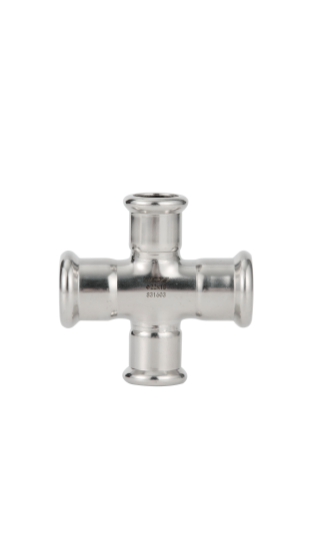 Reducing Cross Stainless Steel M Profile Press Fittings