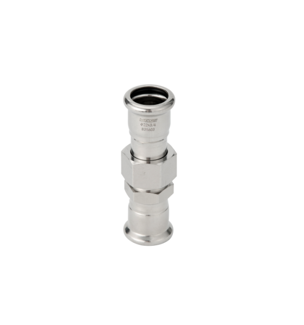 straight union with m profile press fittings on both end 2