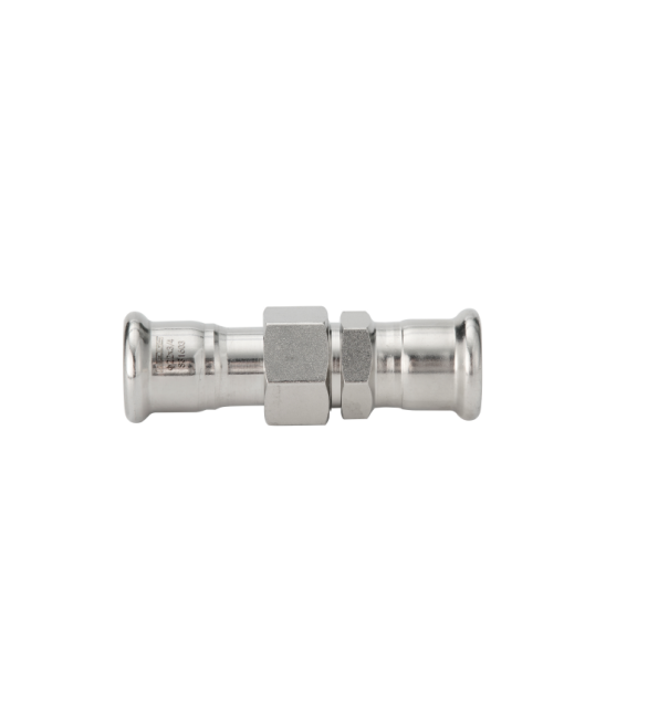 straight union with m profile press fittings on both ends 5