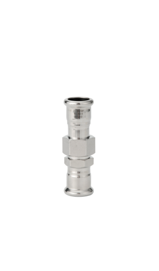 Straight Union with M Profile Press Fittings on Both Ends